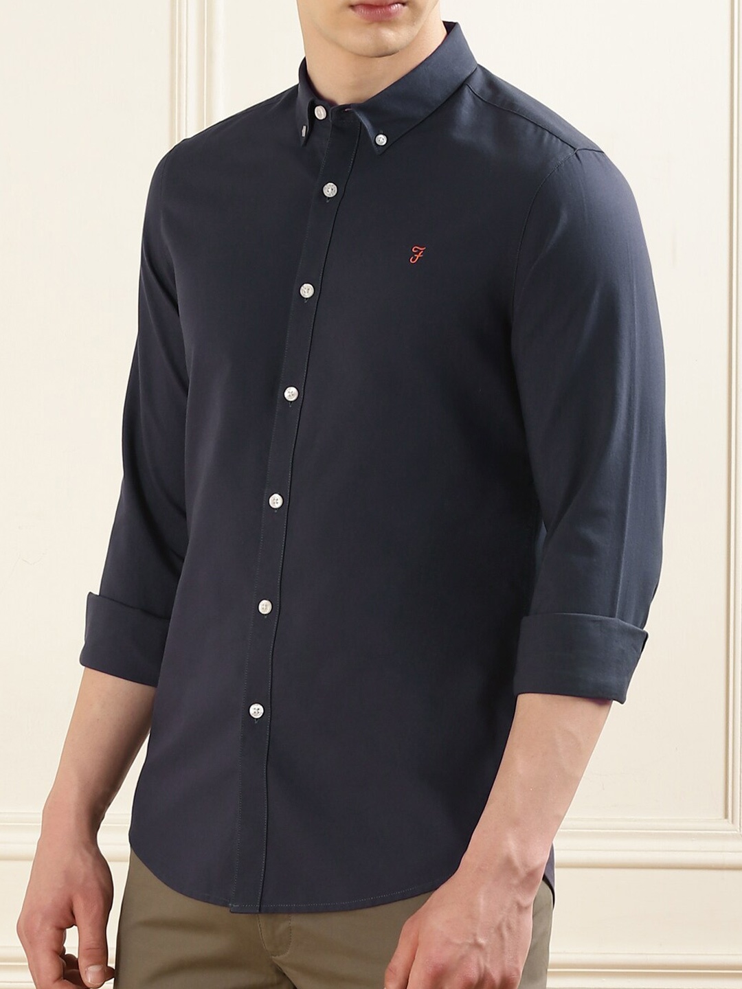 

Farah Slim Fit Pure Cotton Casual Shirt, Navy blue