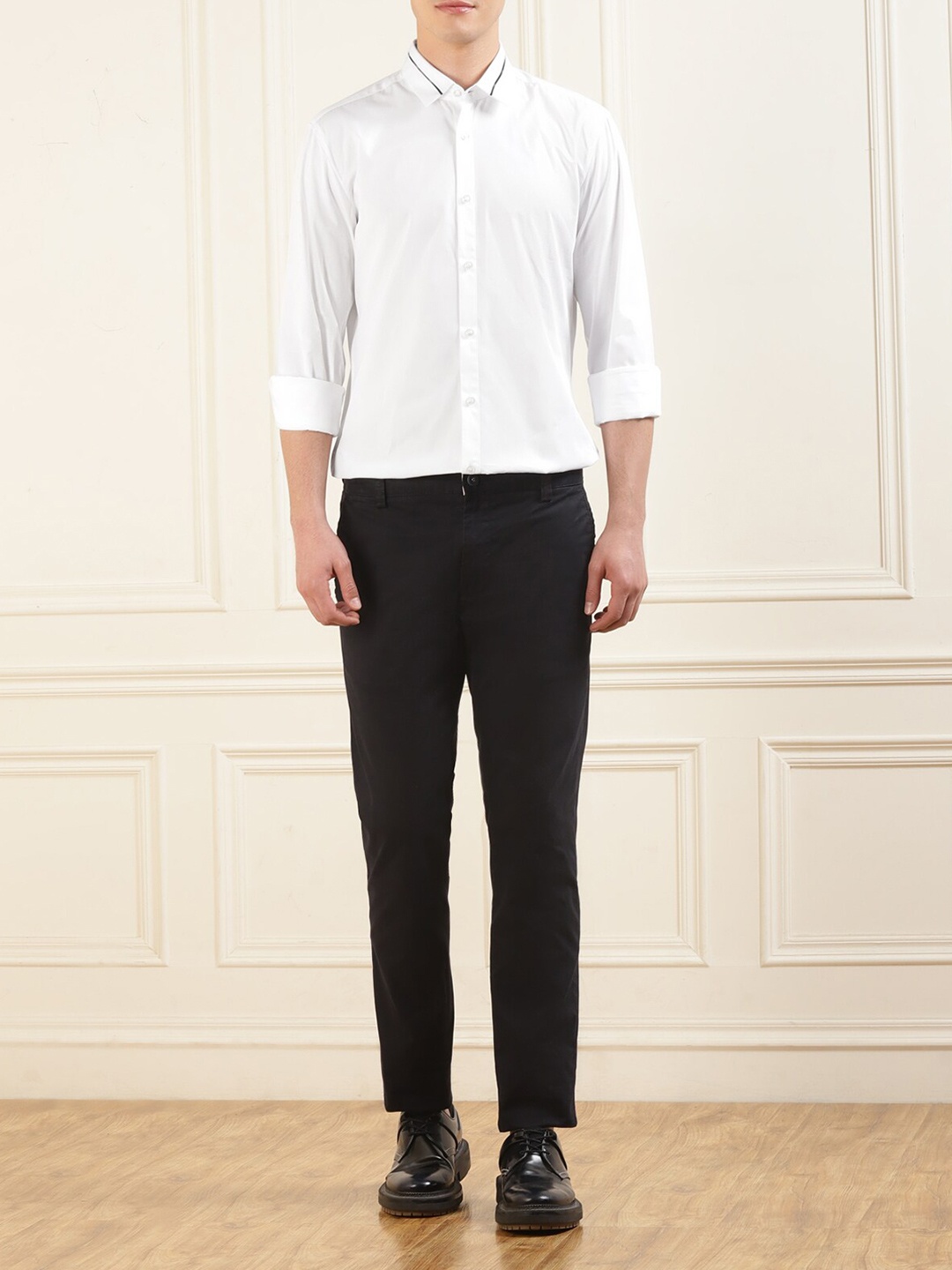 

HUGO Slim Fit Spread Collar Pure Cotton Casual Shirt, White