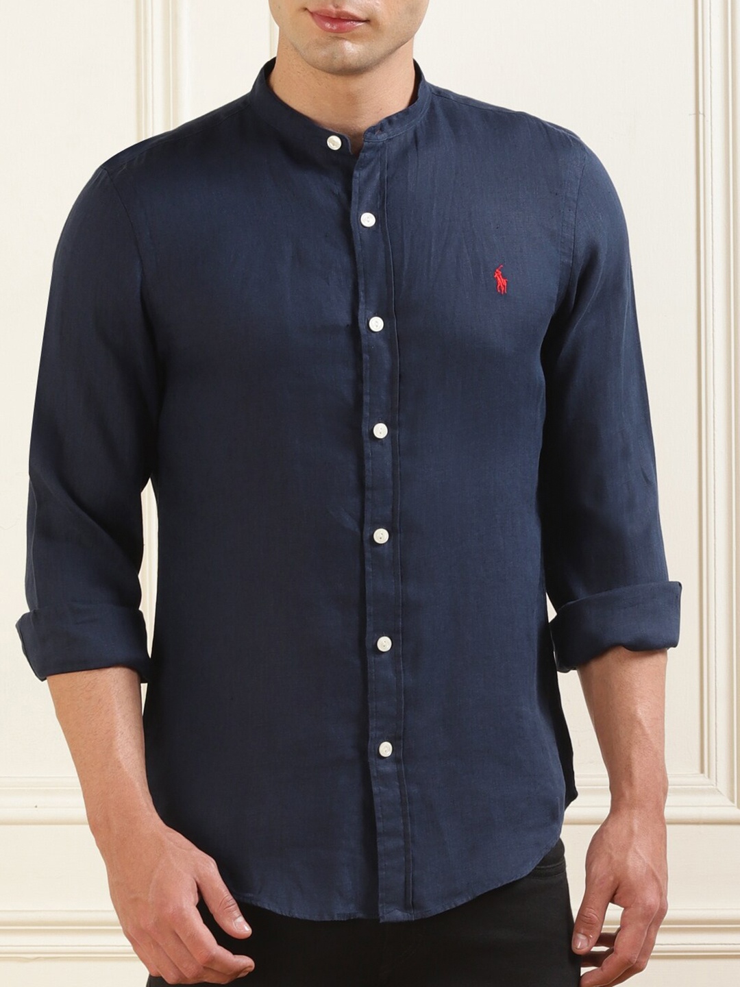

Polo Ralph Lauren Linen Slim-Fit Shirt, Navy blue