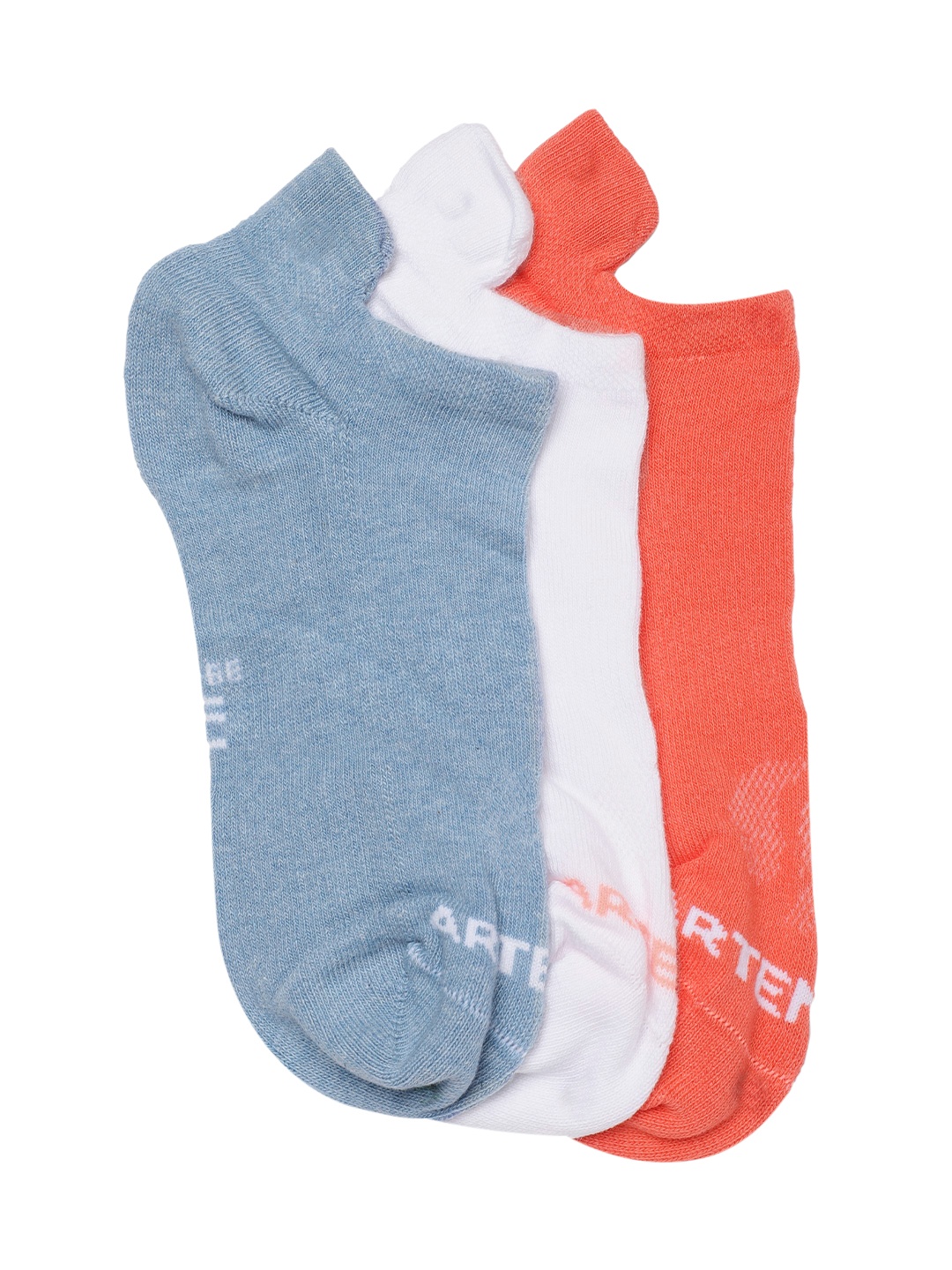 

Artengo By Decathlon Adult Sky Blue/White/Pink Low Socks - Pack Of 3, Orange