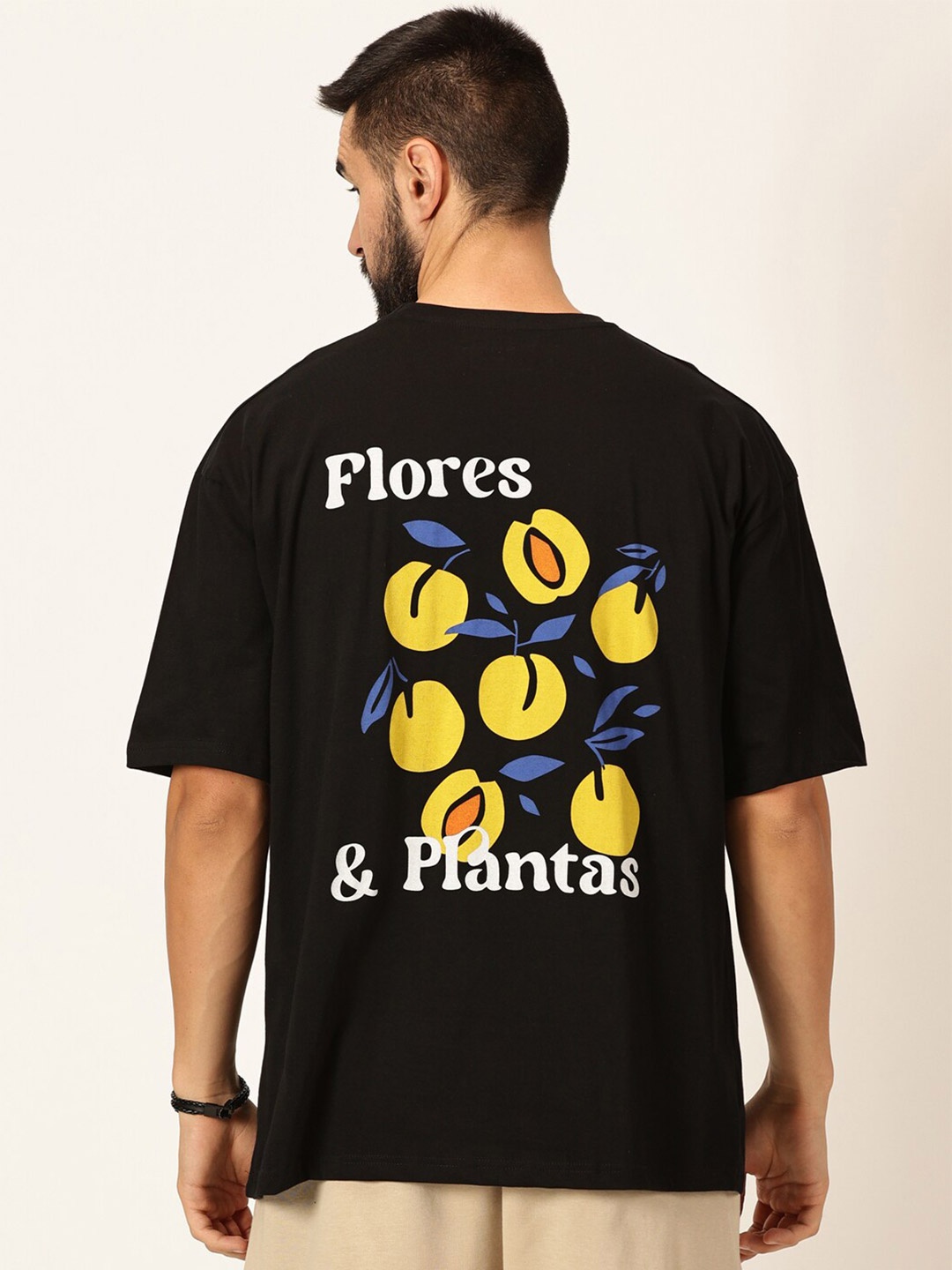 

Thomas Scott Oversized Graphic Printed Cotton Bio Finish T-shirt, Black
