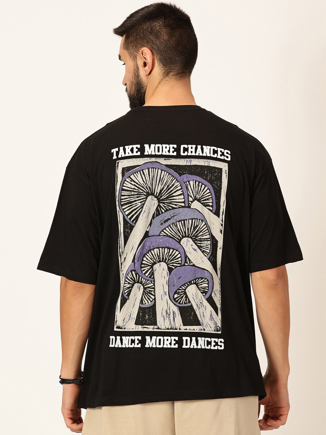 

Thomas Scott Oversized Graphic Printed Bio Finish Cotton T-shirt, Black