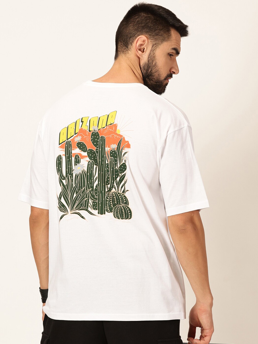 

Thomas Scott Oversized Graphic Printed Cotton Bio Finish T-shirt, White
