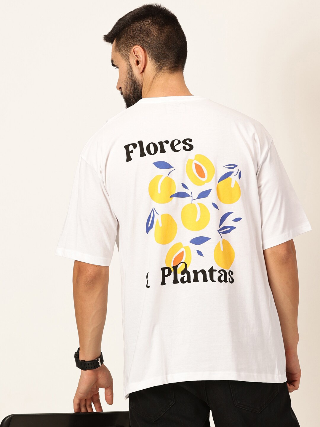 

Thomas Scott Oversized Graphic Printed Cotton Bio Finish T-shirt, White