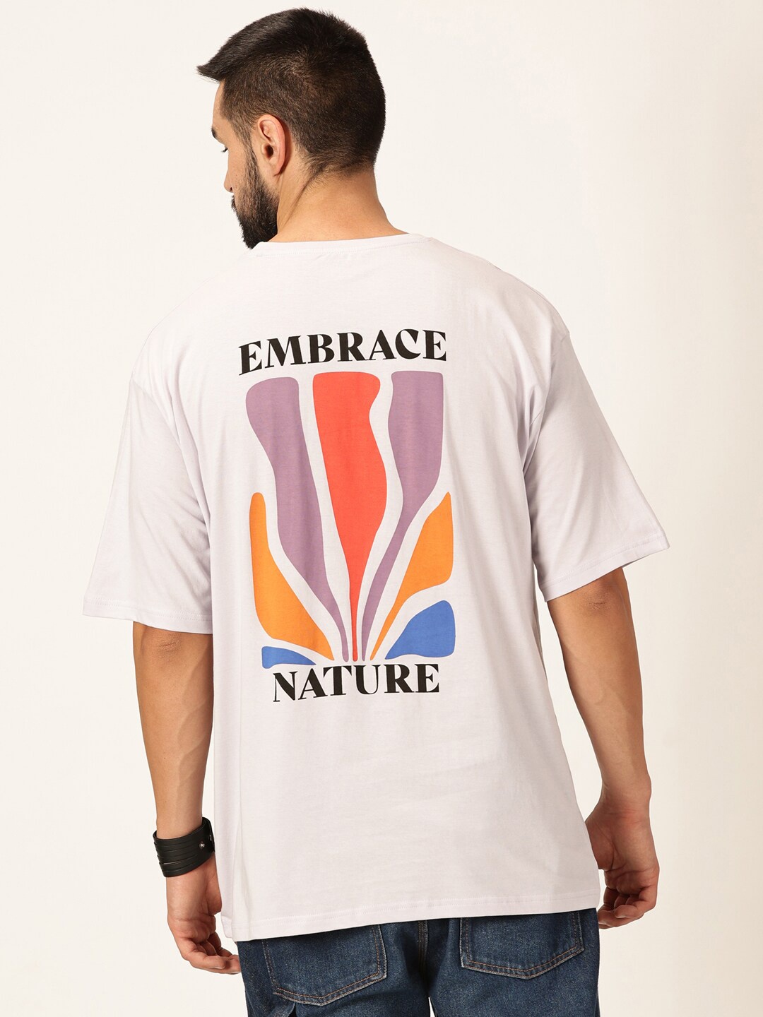 Thomas Scott Oversized Graphic Printed Cotton Bio Finish T-shirt, Lavender