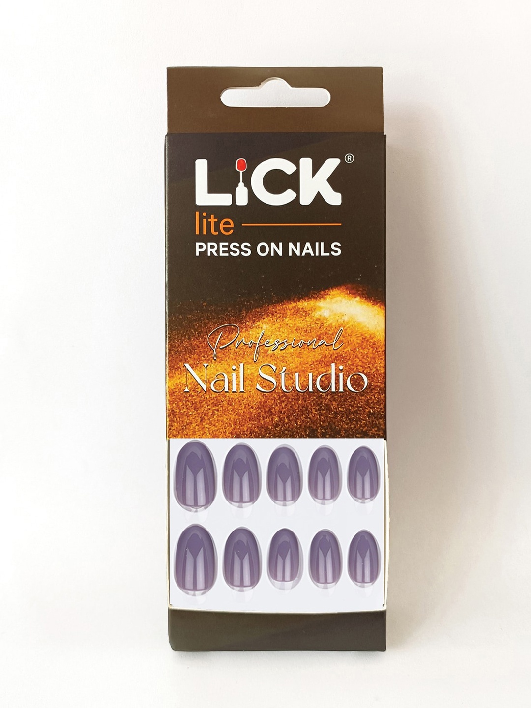 

LICK Set Of 2 Reusable Press On Nails - 12Pcs Each - Light Purple & Black