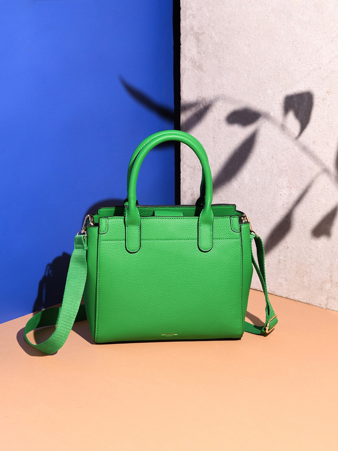 

Accessorize Textured Structured Handheld Bag, Green