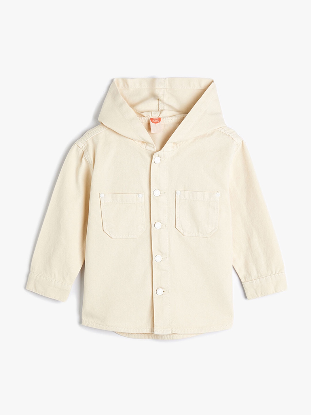 

Koton Boys Hooded Pure Cotton Tailored Jacket, Beige