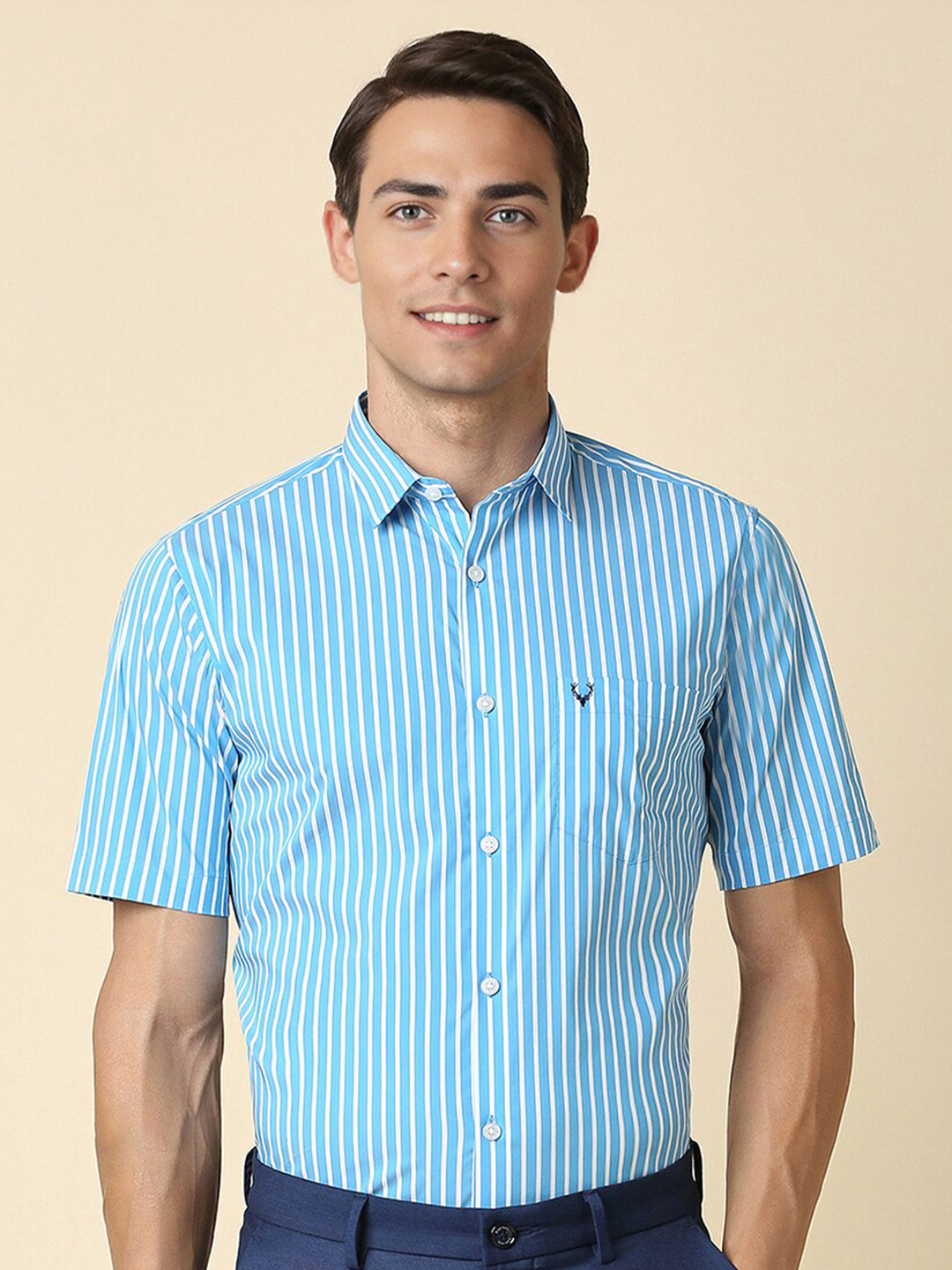 

Allen Solly Vertical Striped Formal Shirt, Blue