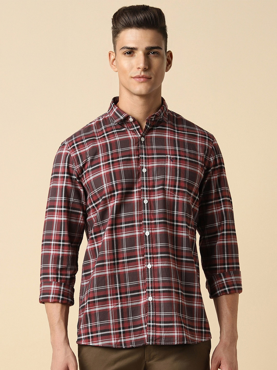 

Allen Solly Men Tartan Checks Opaque Checked Casual Shirt, Multi