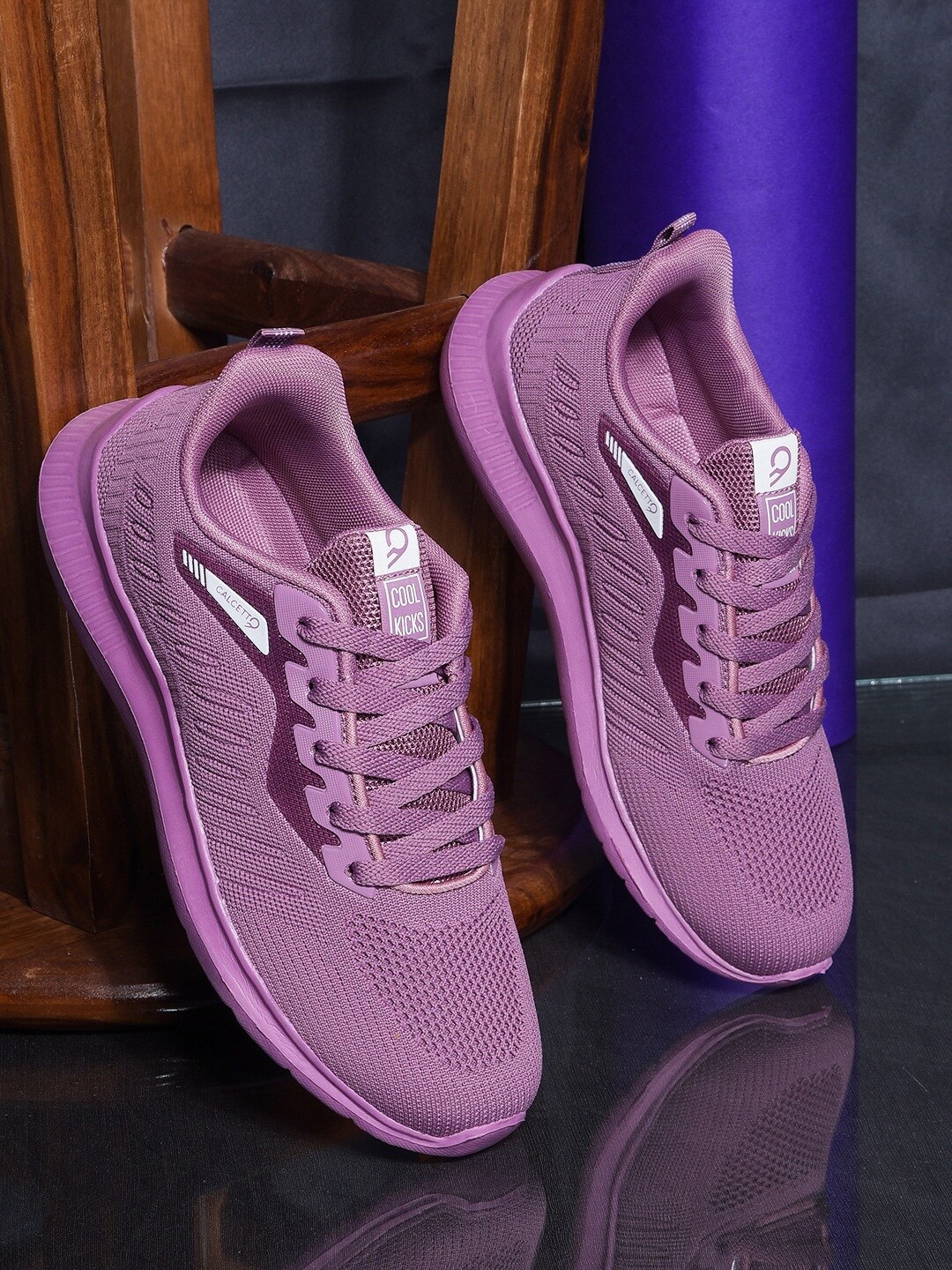 

Calcetto Women Mesh Running Non-Marking Shoes, Violet