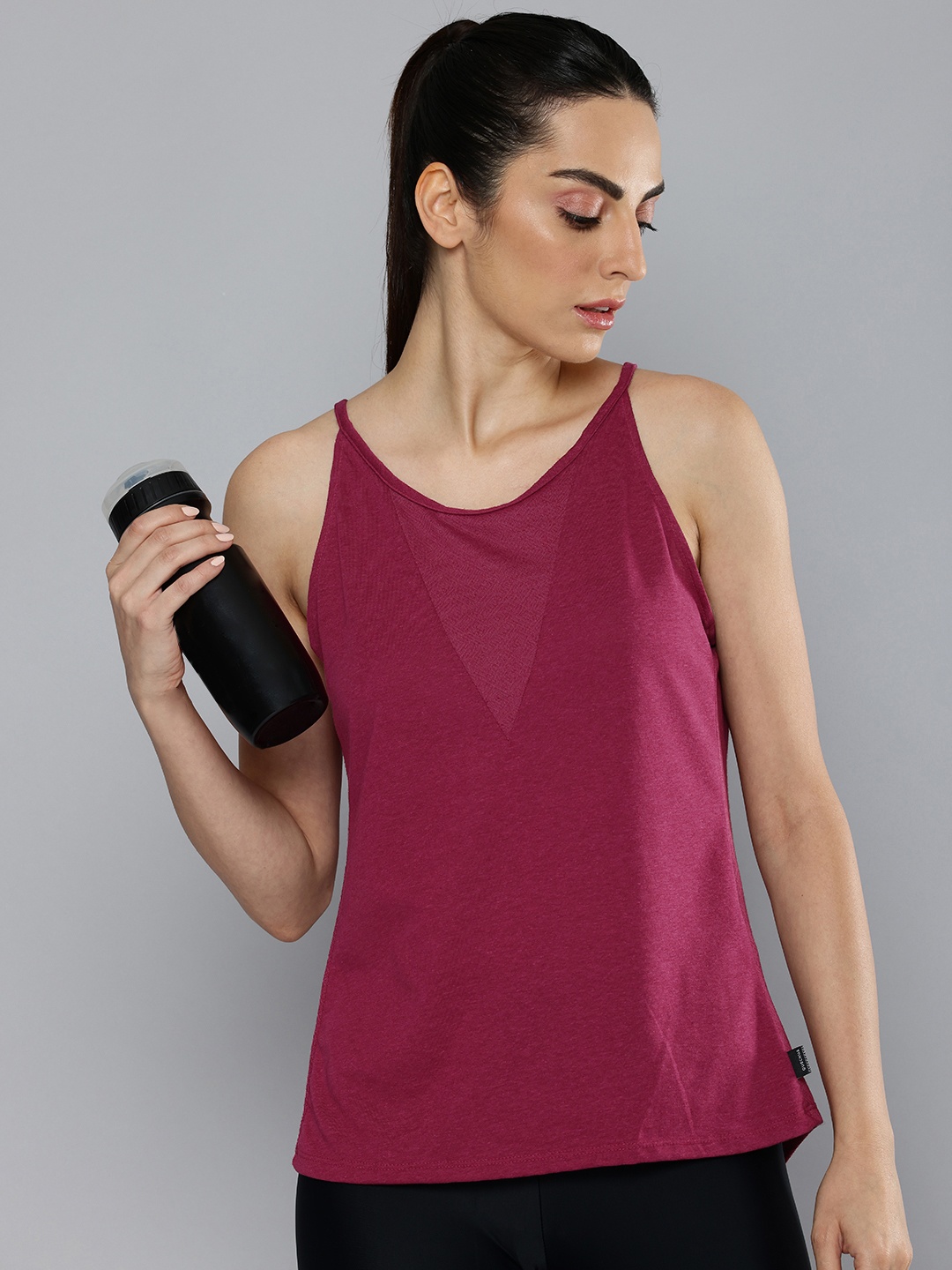 

Quechua By Decathlon Women Pink Hiking Tank Top, Burgundy