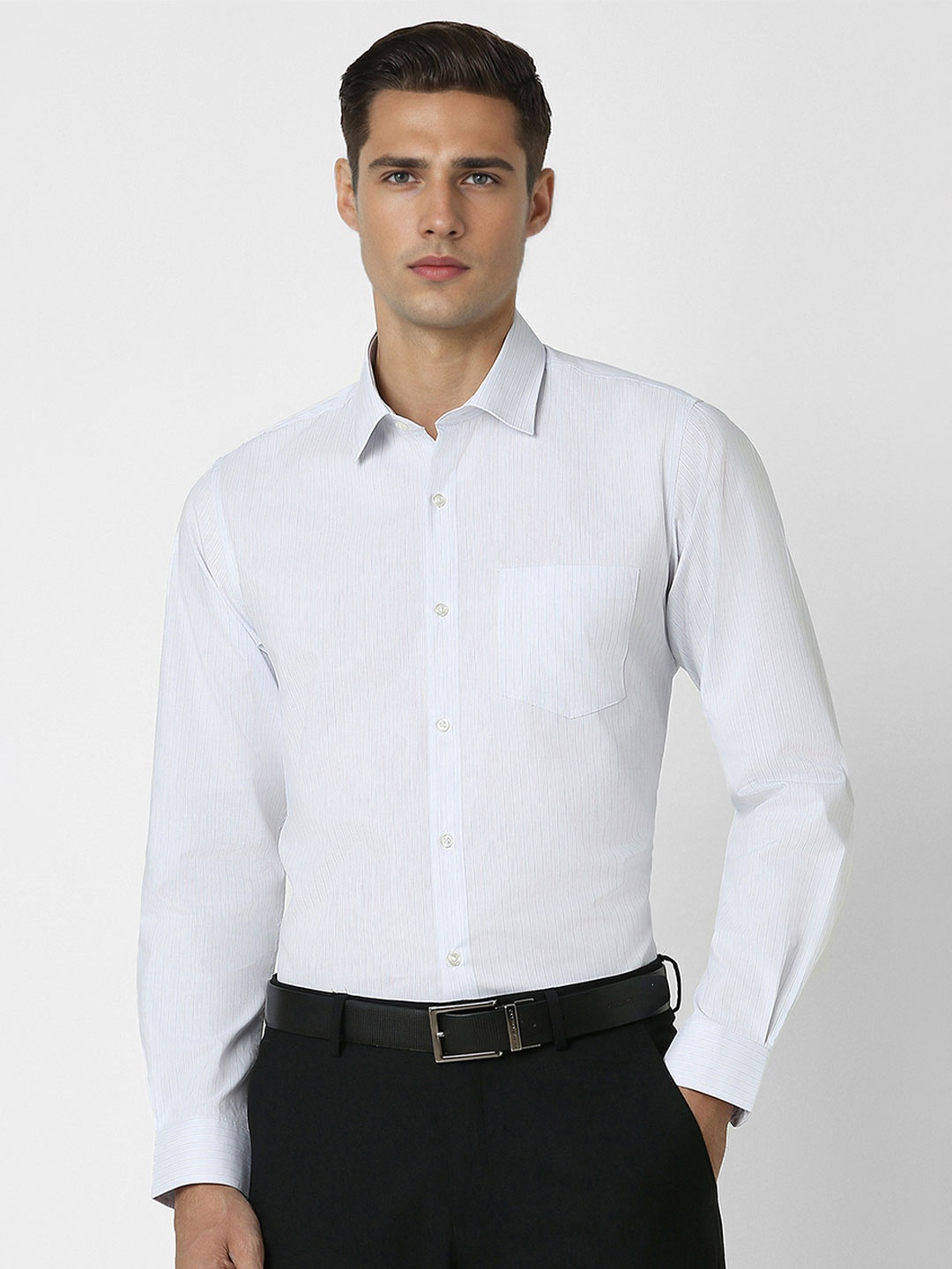 

Peter England Men Slim Fit Opaque Formal Shirt, White