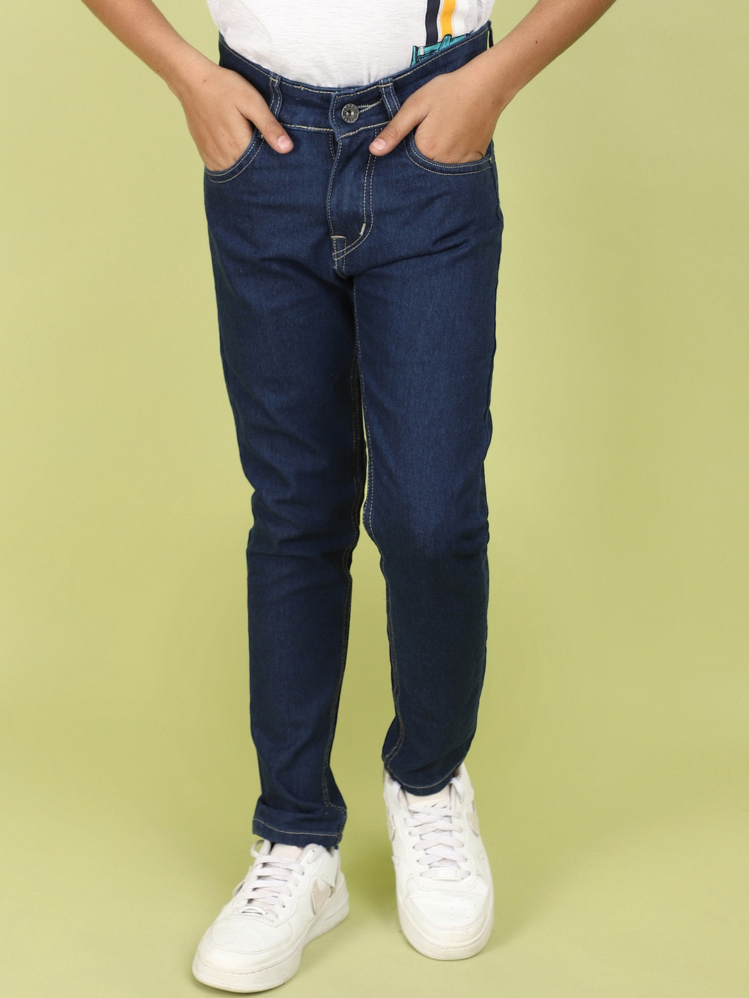 

V-Mart Boys Mid-Rise Low Distress Jeans, Blue
