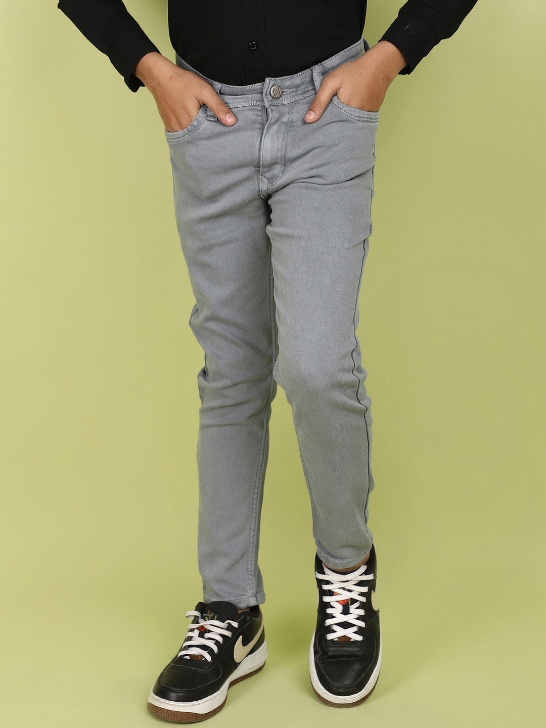 

V-Mart Boys Mid-Rise Jeans, Grey