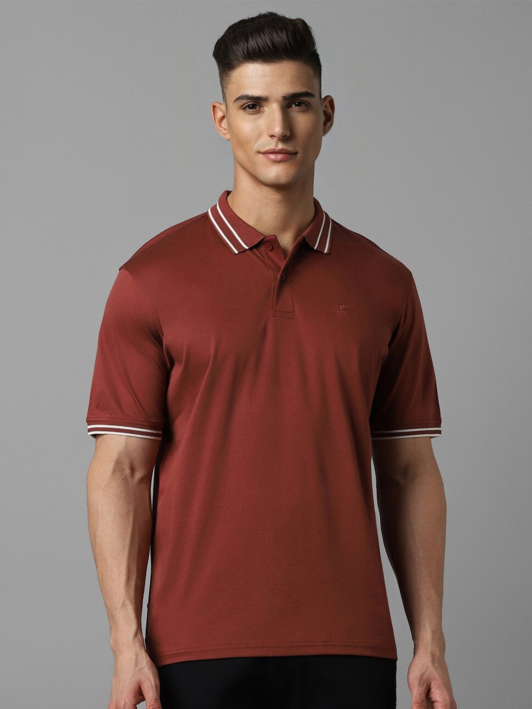 

Louis Philippe Polo Collar Cotton T-shirt, Maroon