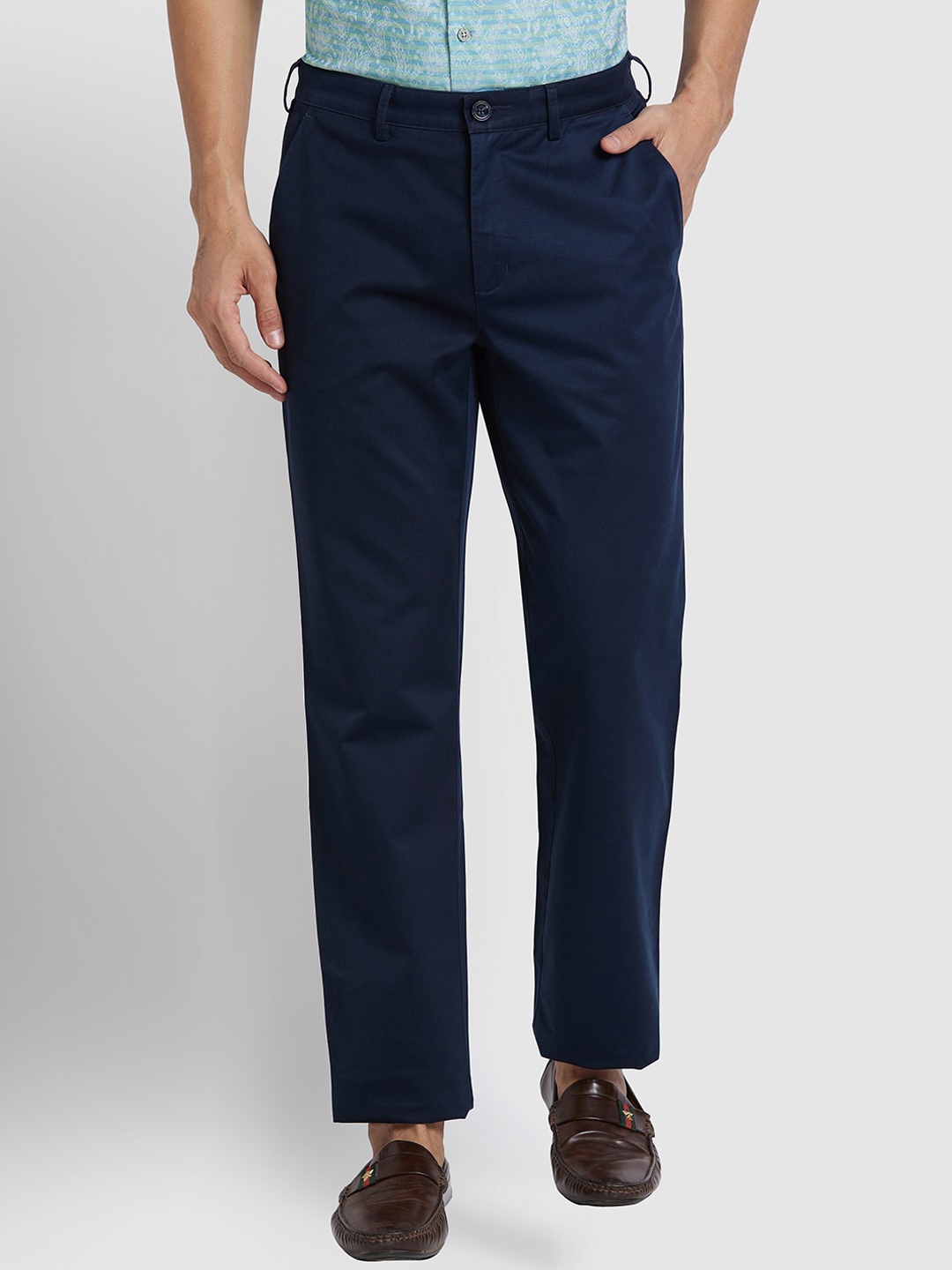 

ColorPlus Men Cotton Trouser, Blue