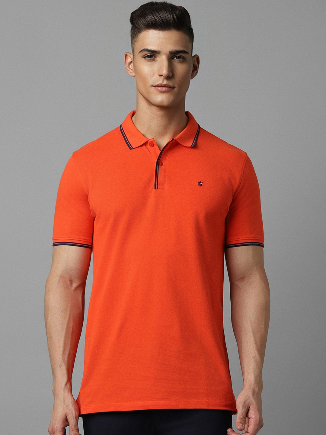 

Louis Philippe Sport Polo Collar Cotton T-shirt, Orange