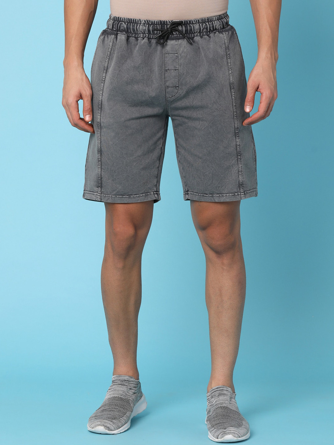 

V-Mart Men Cotton Shorts, Grey