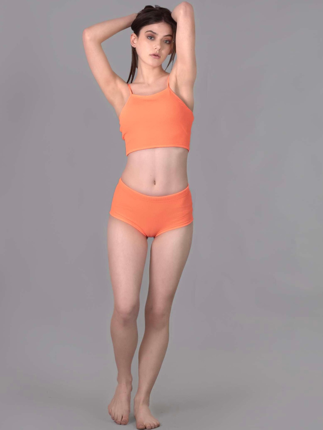 

Keepfit Ribbed Padded Swim Set, Orange