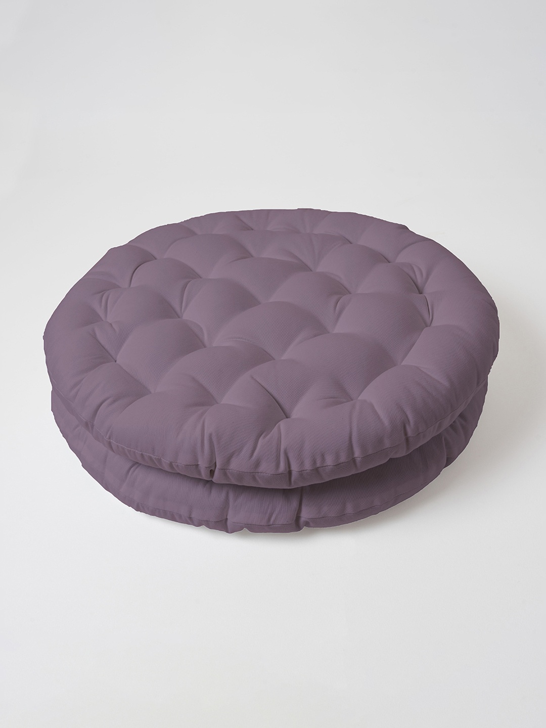 

SKANDA FAB Purple 2 Pieces Pure Cotton Floor Cushion