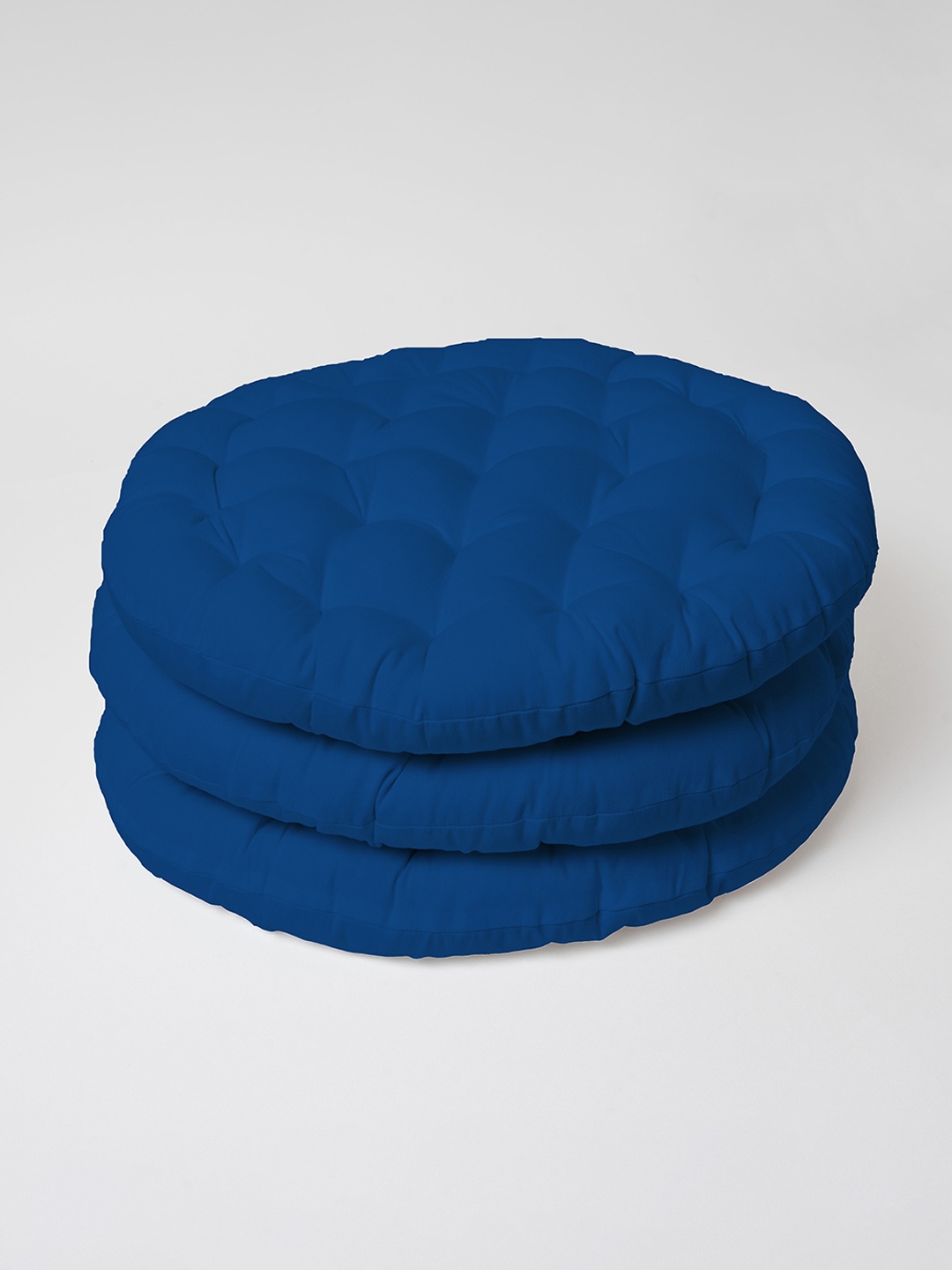 

SKANDA FAB Blue 3 Pcs Pure Cotton Floor Cushions