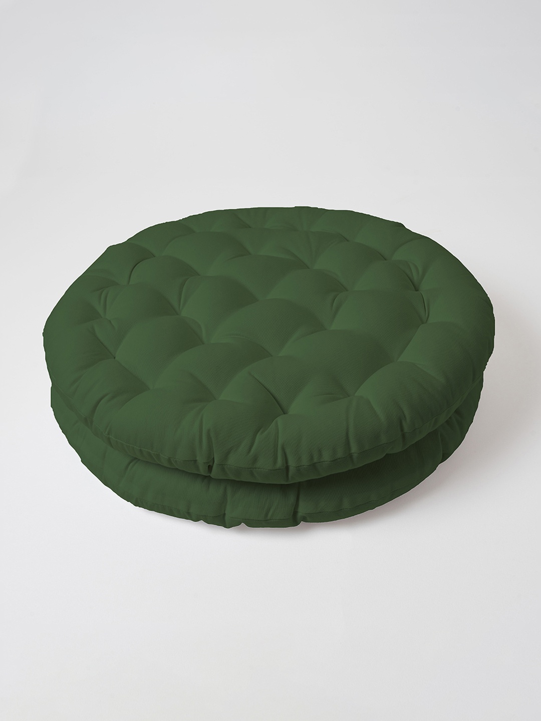 

SKANDA FAB Green 2 Pieces Pure Cotton Floor Cushions