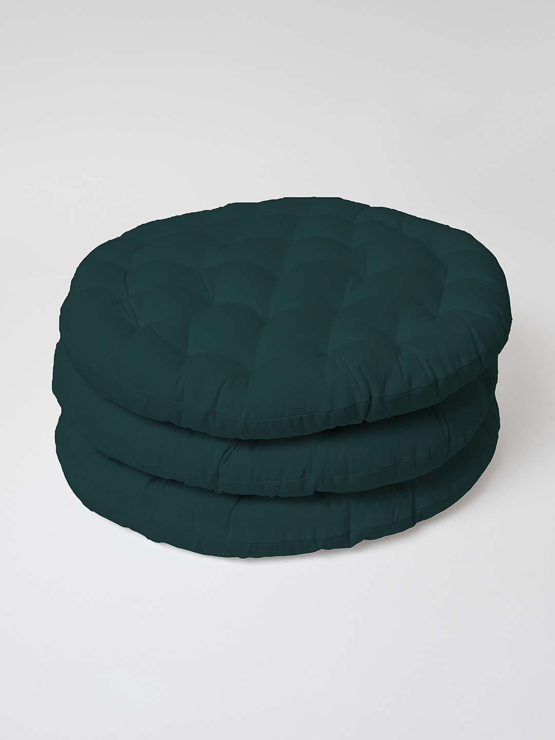 

SKANDA FAB Green 3 Pieces Pure Cotton Floor Cushion