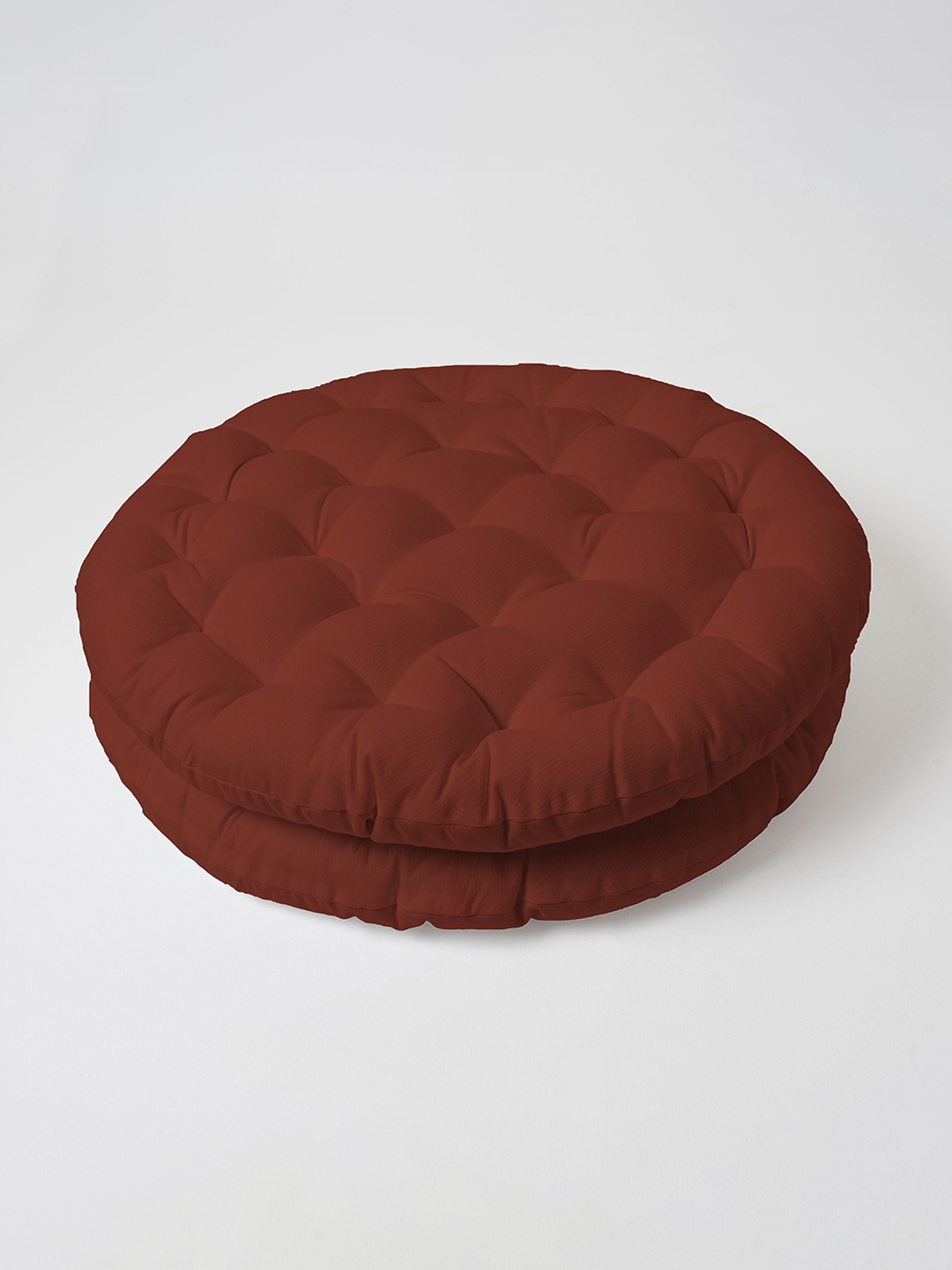 

SKANDA FAB Brown 2 Pieces Pure Cotton Floor Cushions