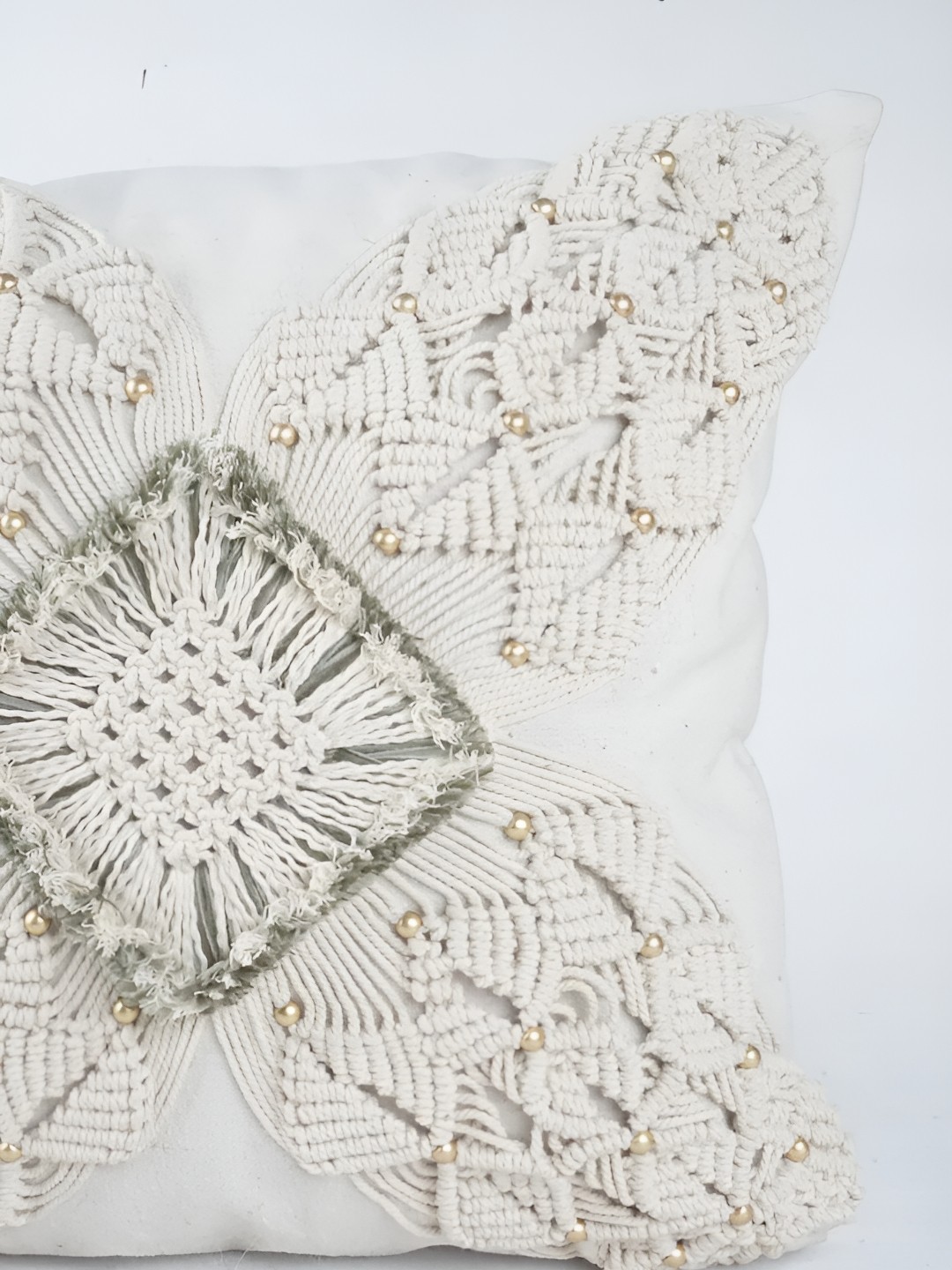 

aadyahome White Embroidered Square Cushion Covers