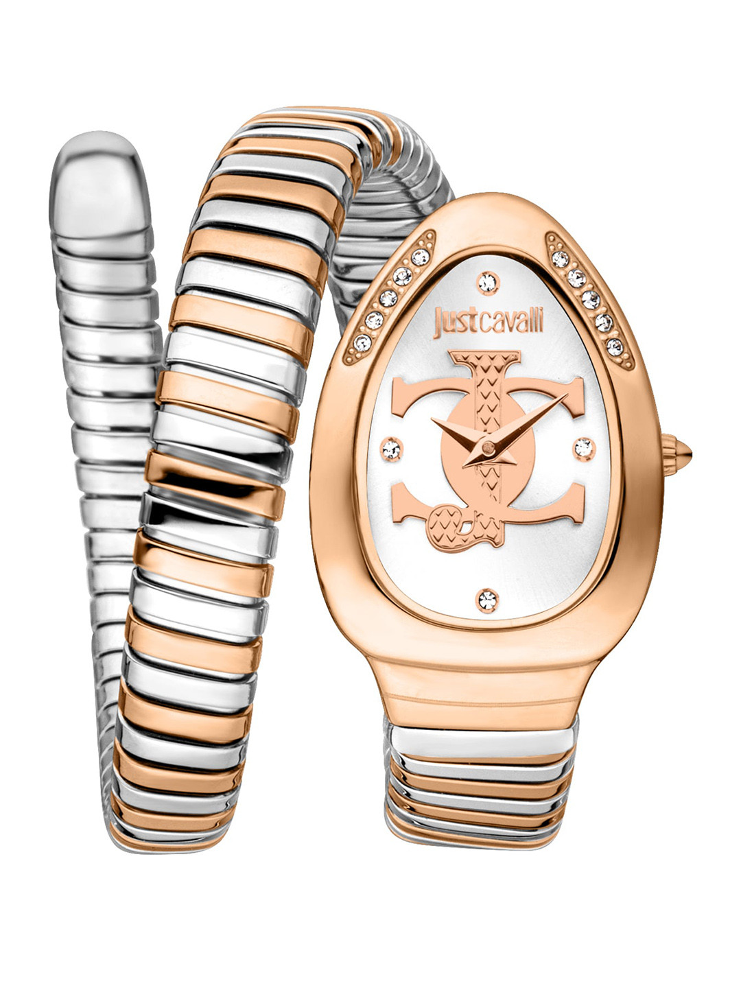 

Just Cavalli Women Embellished Dial & Stainless Steel Wrap Analogue Watch JC1L227M0075, Silver