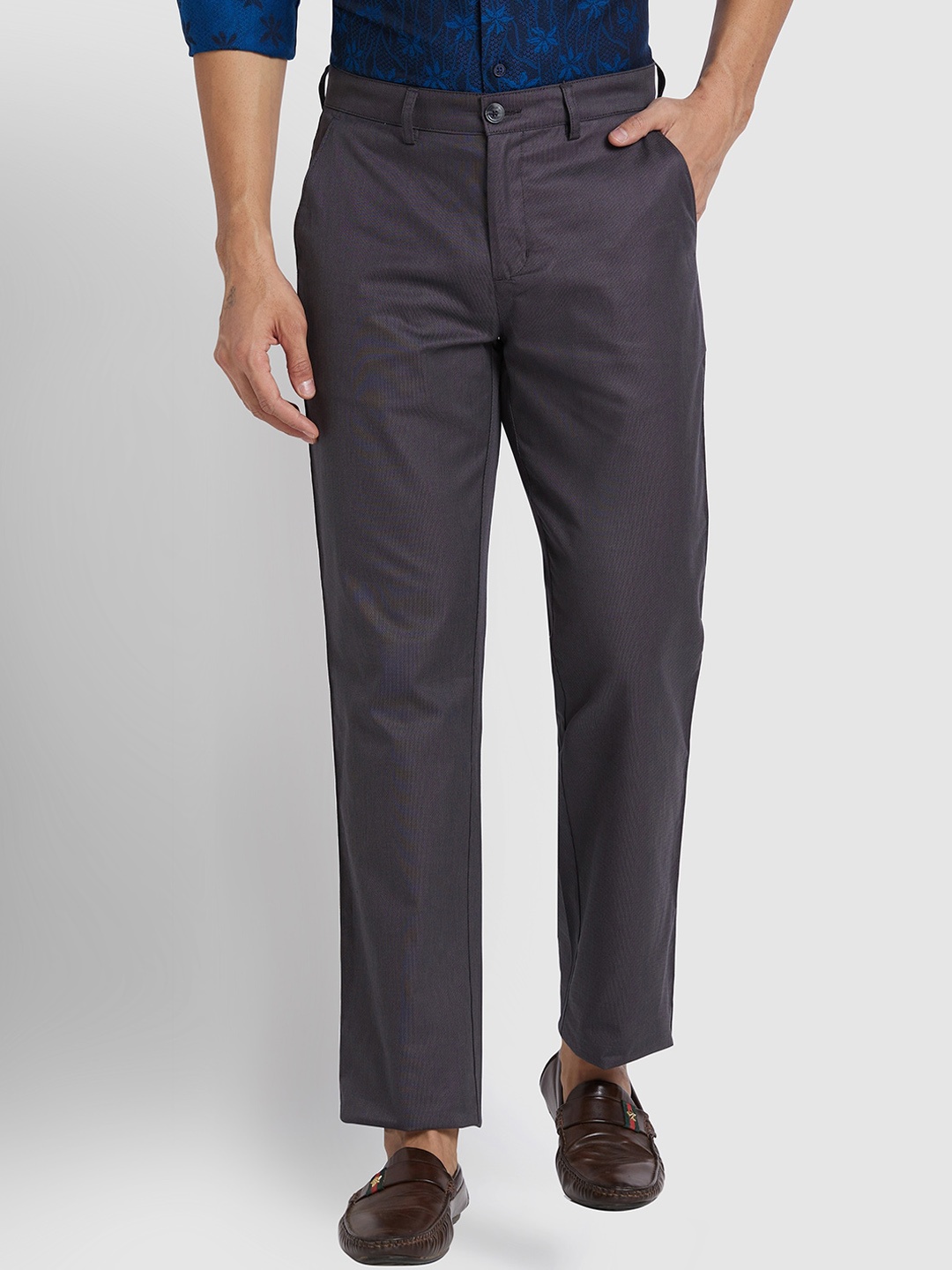 

ColorPlus Men Cotton Trouser, Grey