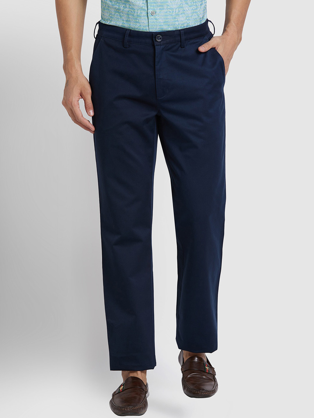 

ColorPlus Men Regular Fit Trouser, Blue