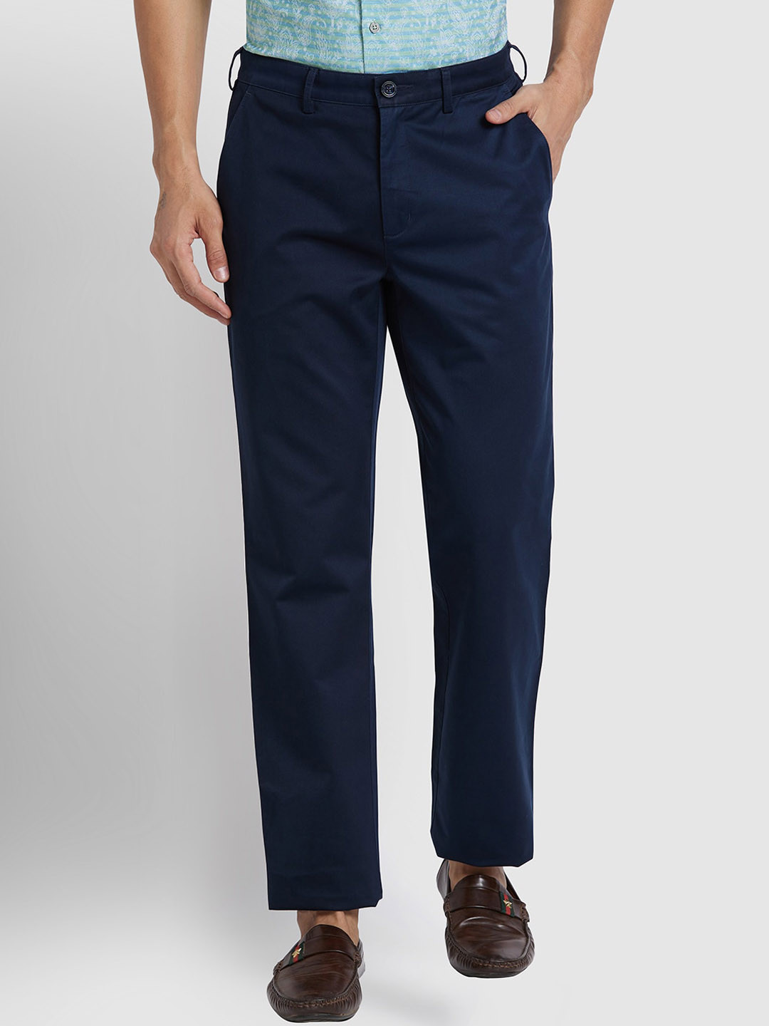 

ColorPlus Men Cotton Trouser, Blue