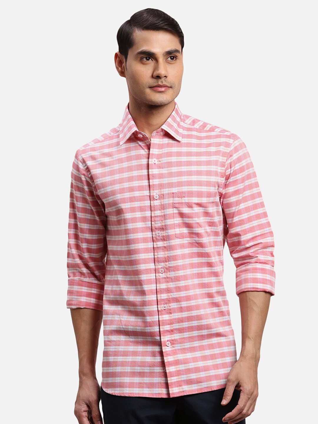 

ColorPlus Checked Cotton Casual Shirt, Red