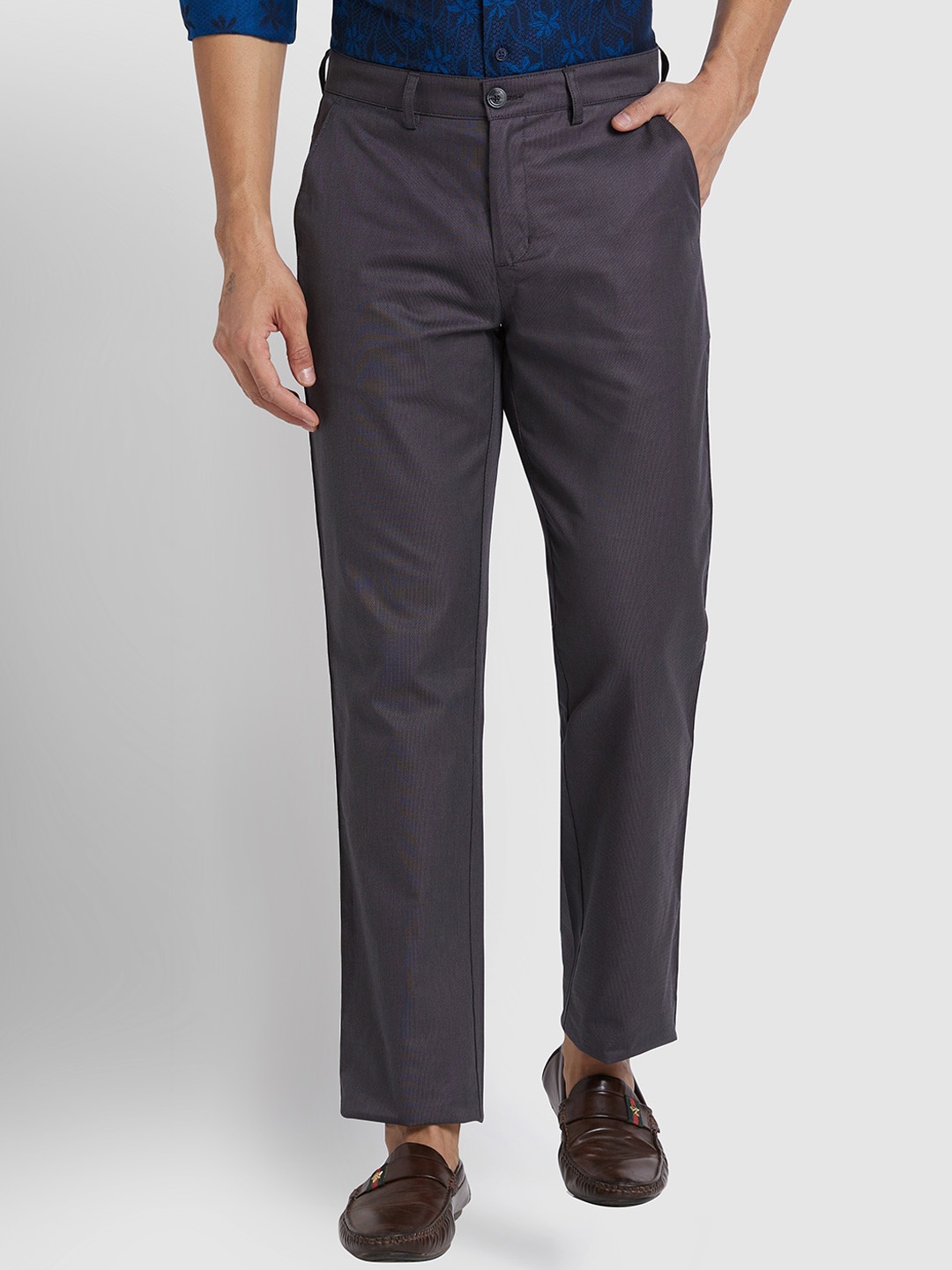 

ColorPlus Men Cotton Trouser, Grey