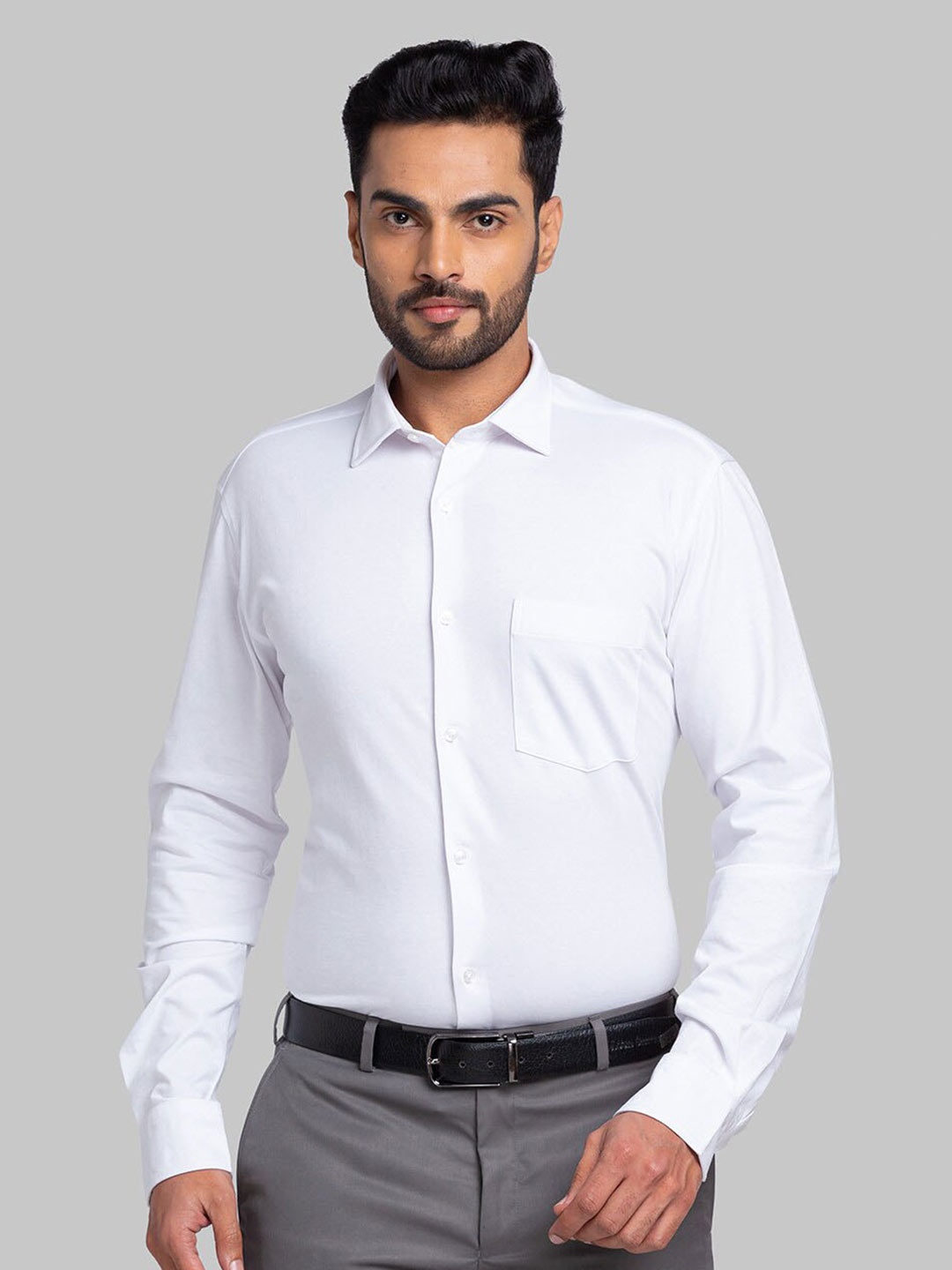 

Park Avenue Slim Fit Opaque Cotton Formal Shirt, White
