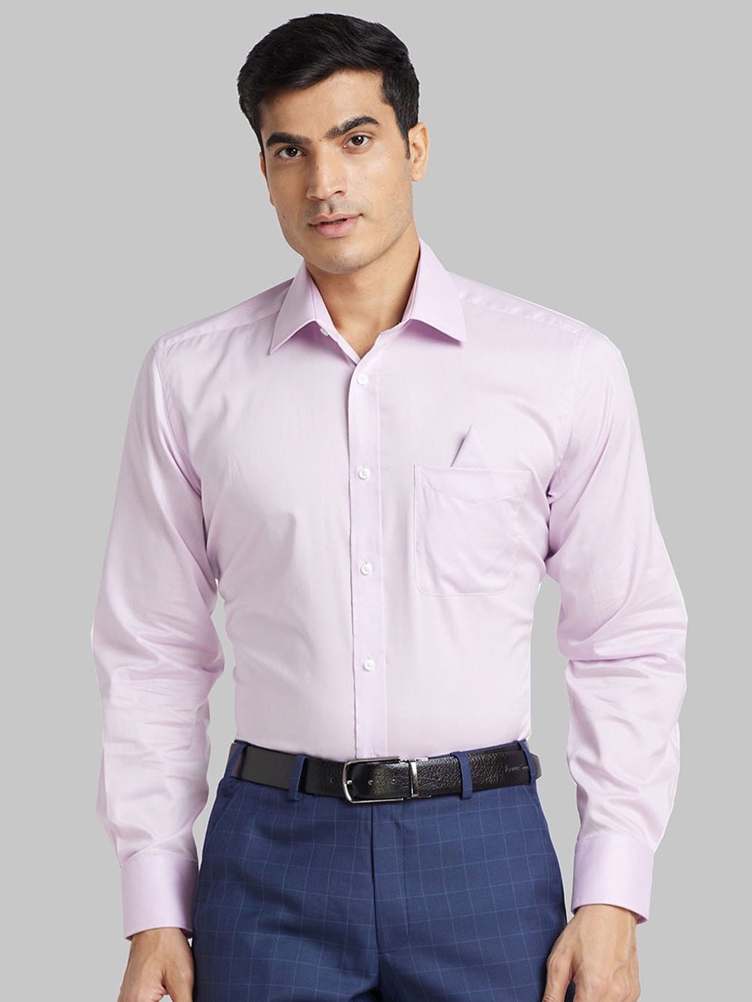 

Park Avenue Spread Collar Cotton Formal Shirt, Violet