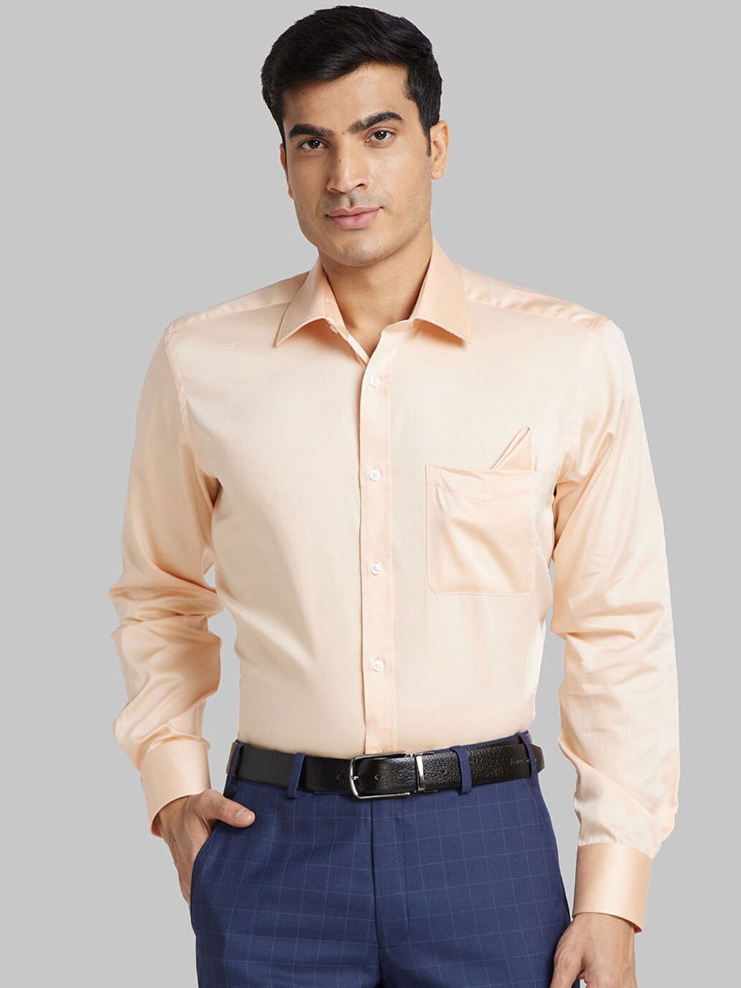 

Park Avenue Spread Collar Cotton Formal Shirt, Orange