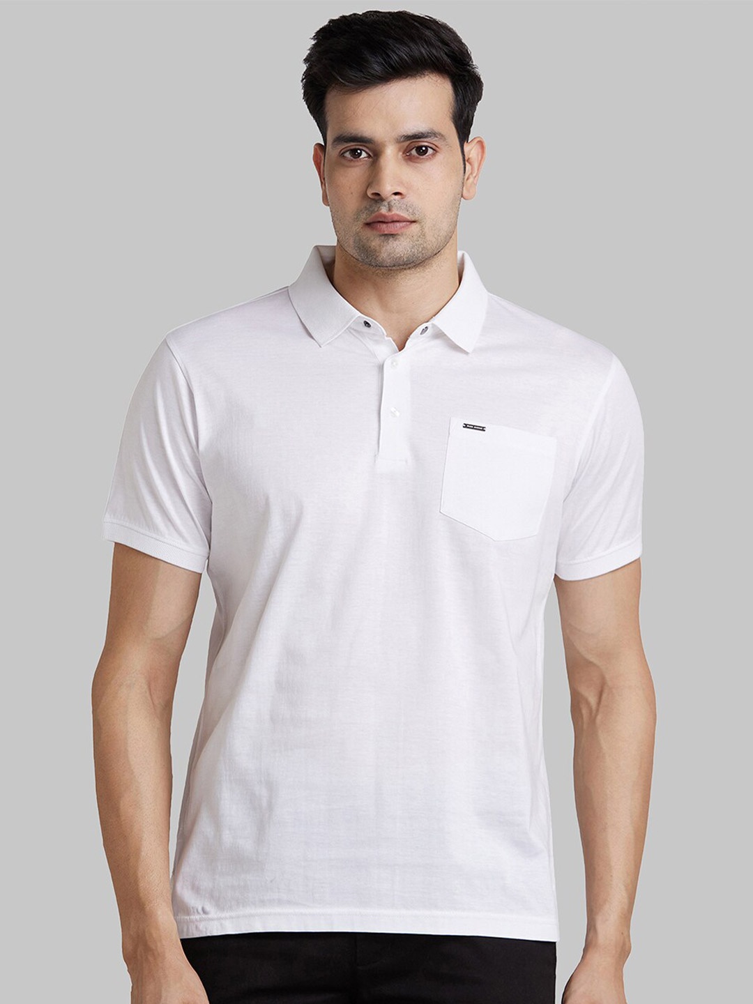 

Park Avenue Slim Fit Polo Collar Cotton T-shirt, White