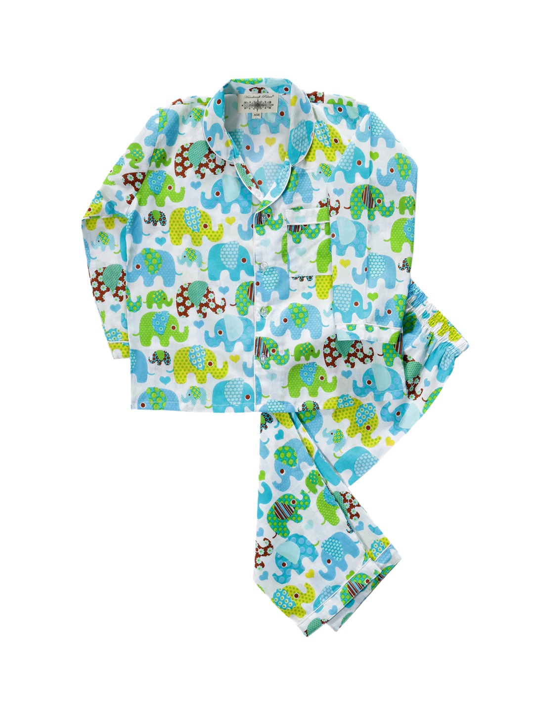 

HANDICRAFT PALACE Unisex Kids Animal Printed Night suit, White