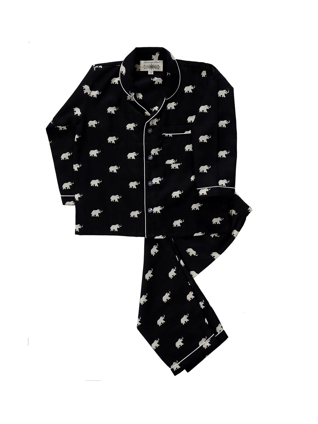 

HANDICRAFT PALACE Unisex Kids Printed Night suit, Black