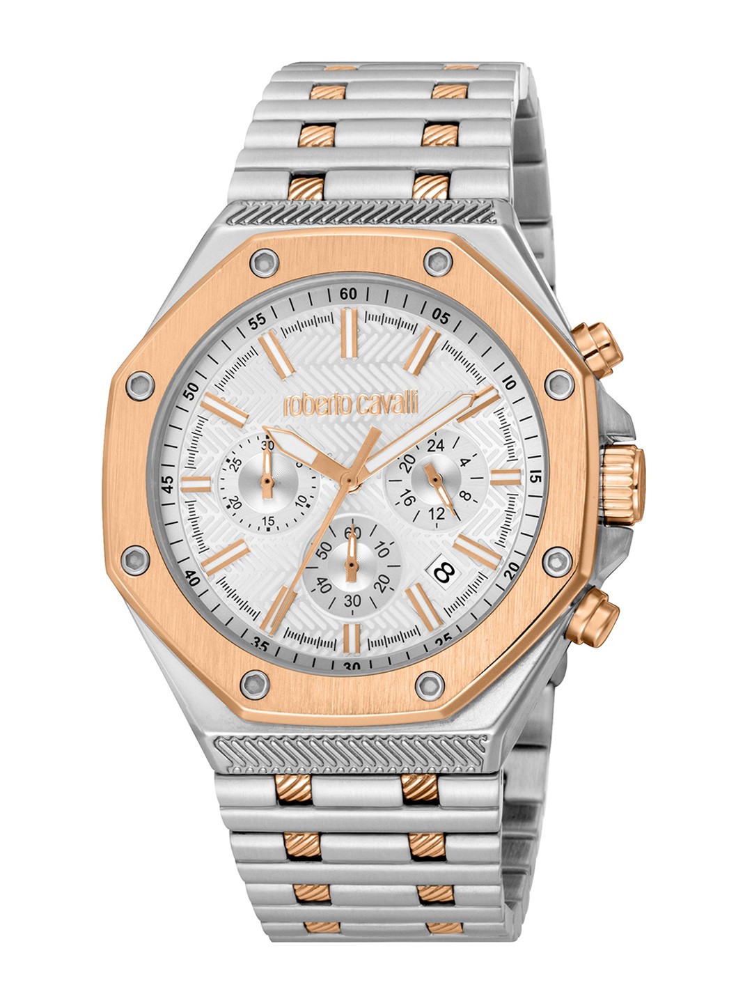 

Roberto Cavalli Men Stainless Steel Bracelet Style Straps Analogue Watch RC5G047M0085, Silver