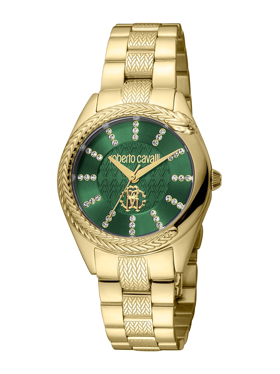 

Roberto Cavalli Women Stainless Steel Bracelet Style Straps Analogue Watch RC5L038M0065, Gold