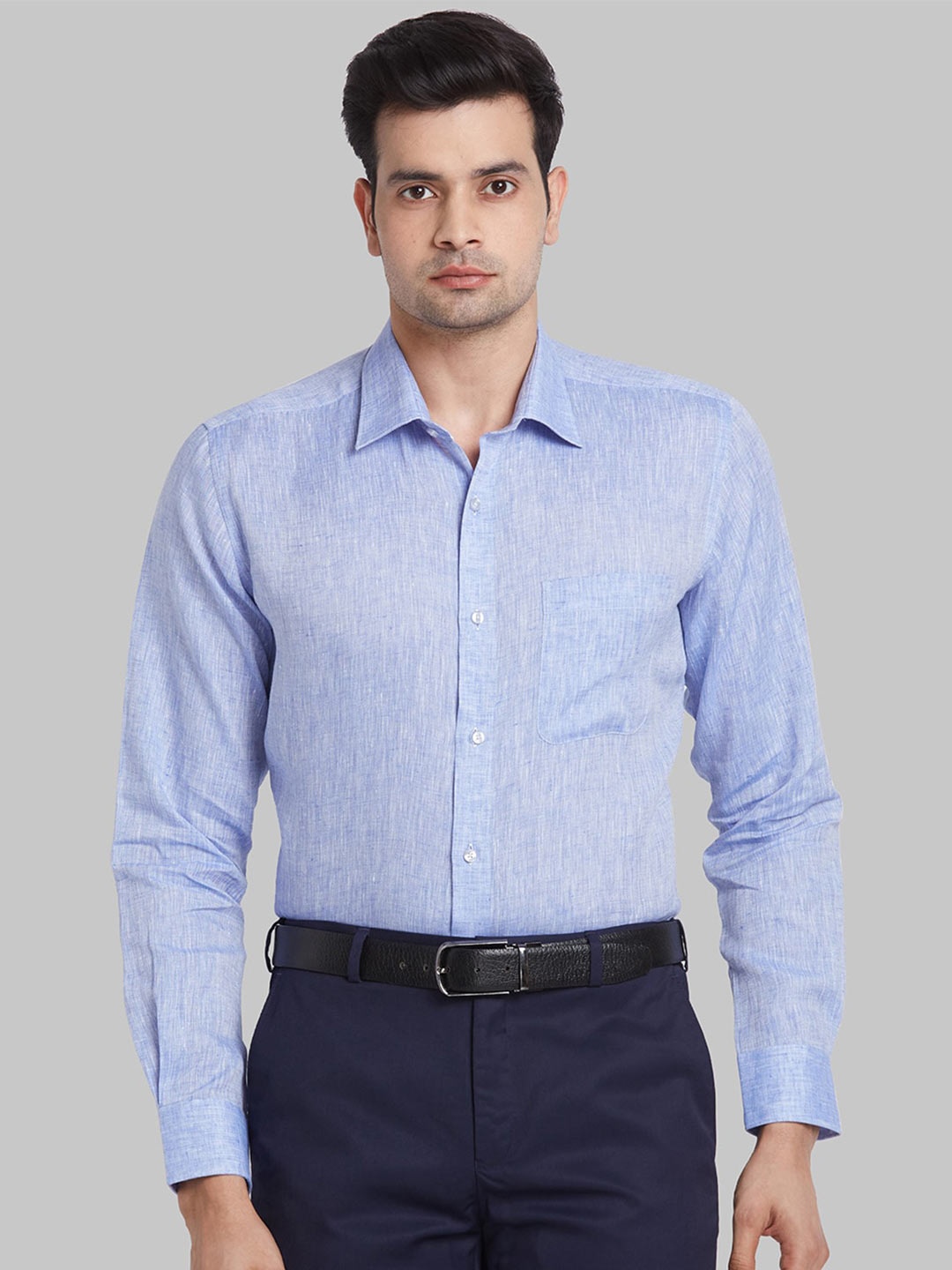 

Raymond Linen Formal Contemporary Fit Shirt, Blue