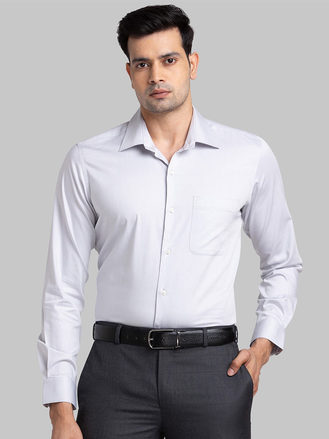 

Raymond Cotton Contemporary-Fit Formal Shirt, Grey