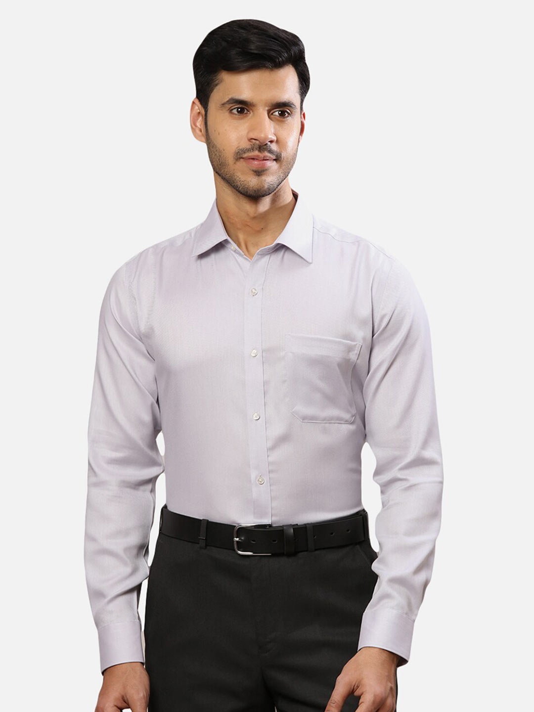 

Raymond Self Designed Cotton Contemporary-Fit Formal Shirt, Grey
