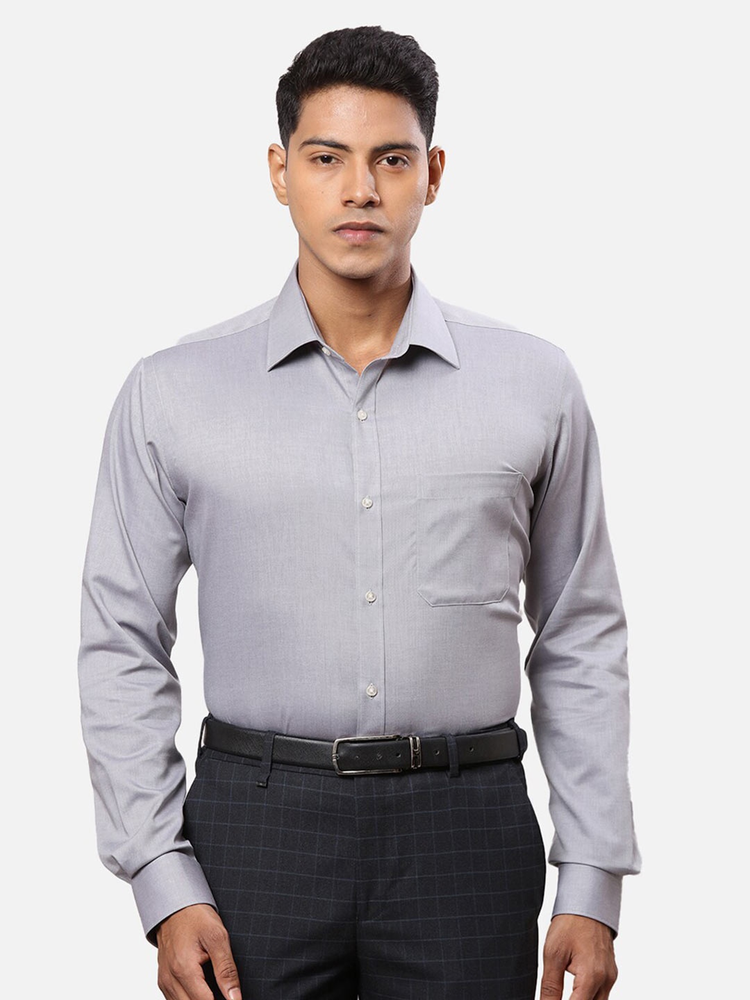 

Raymond Cotton Contemporary-Fit Formal Shirt, Grey
