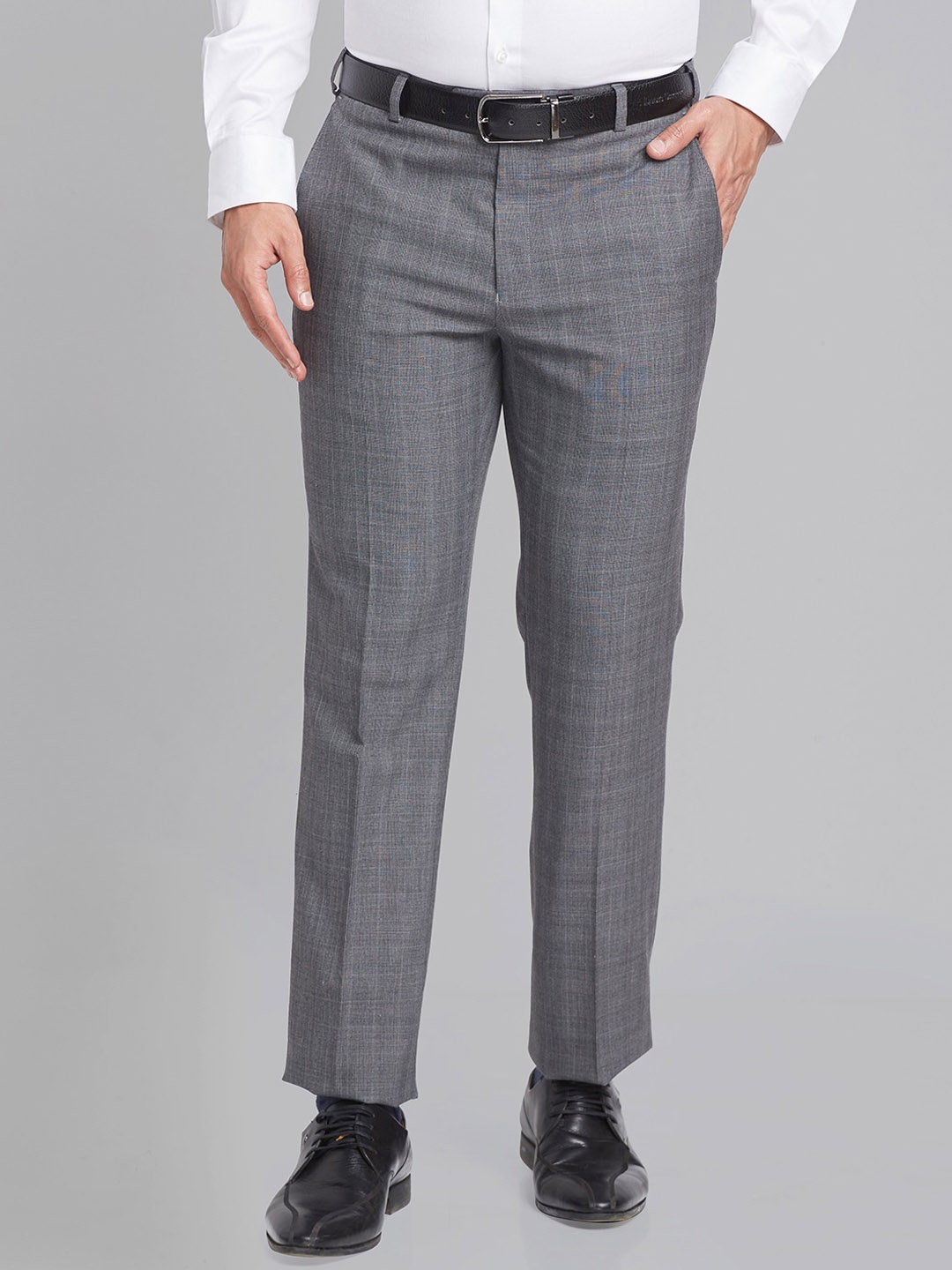 

Raymond Checked Contemporary-Fit Formal Trouser, Grey