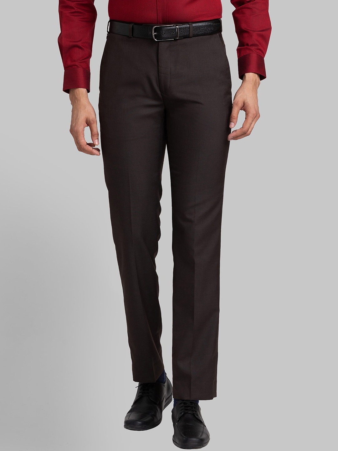 

Raymond Men Contemporary-Fit Formal Trouser, Brown